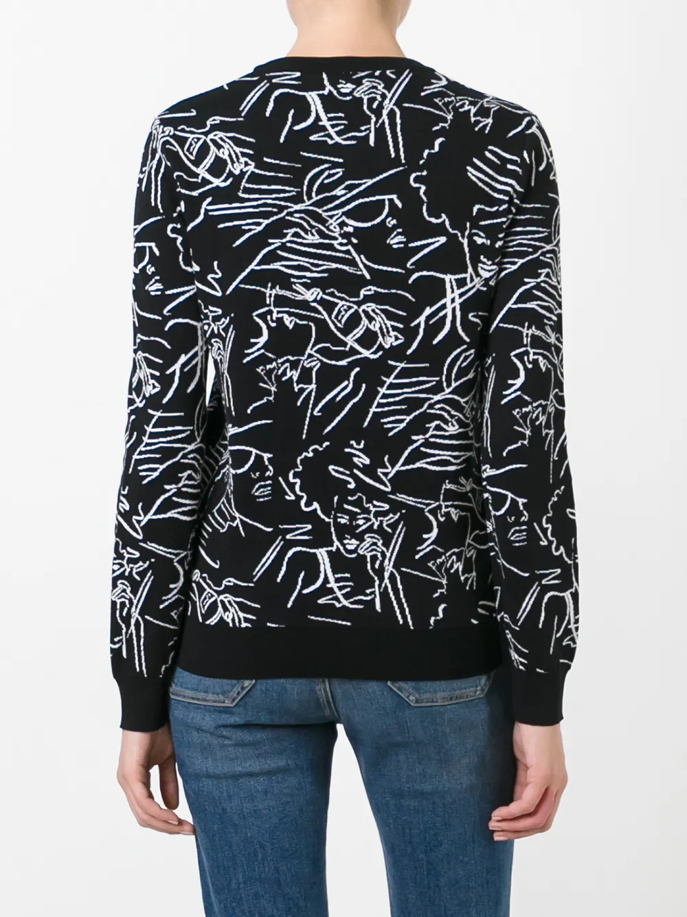 Kenzo sketch print jumper Zwart