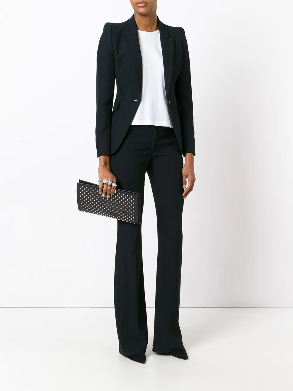 Alexander McQueen Knuckle case clutch - Zwart