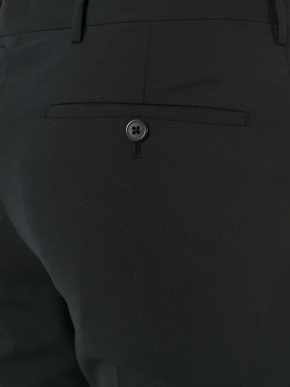 Prada met taps gerimpelde toelopende cropped broek Zwart