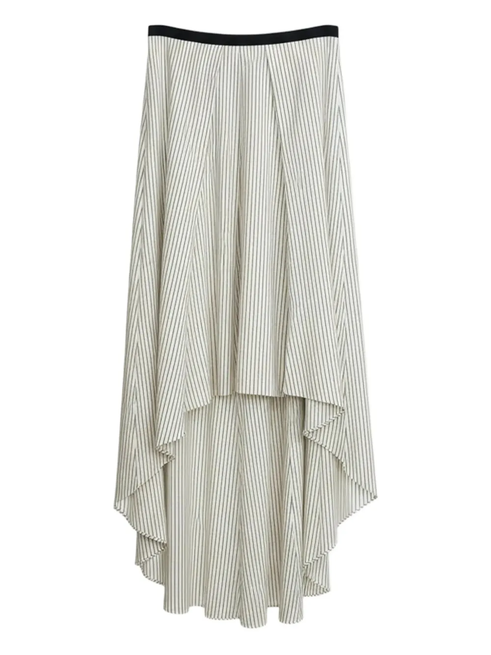Brunello Cucinelli striped asymmetric skirt - Bianco