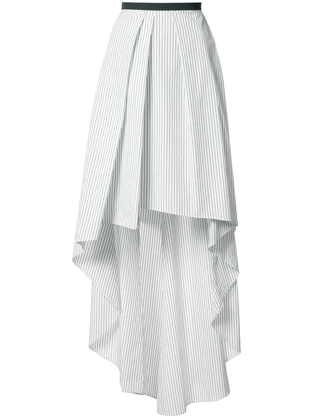 Brunello Cucinelli striped asymmetric skirt | White | Image 1