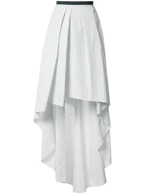 Brunello Cucinelli striped asymmetric skirt