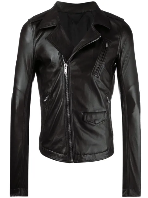 Haider Ackermann Metallic Biker Jacket Farfetch Rick Owens Stooges Biker Jacket Black Leather