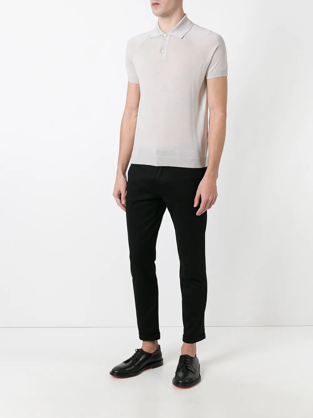 Prada sheer polo shirt Beige