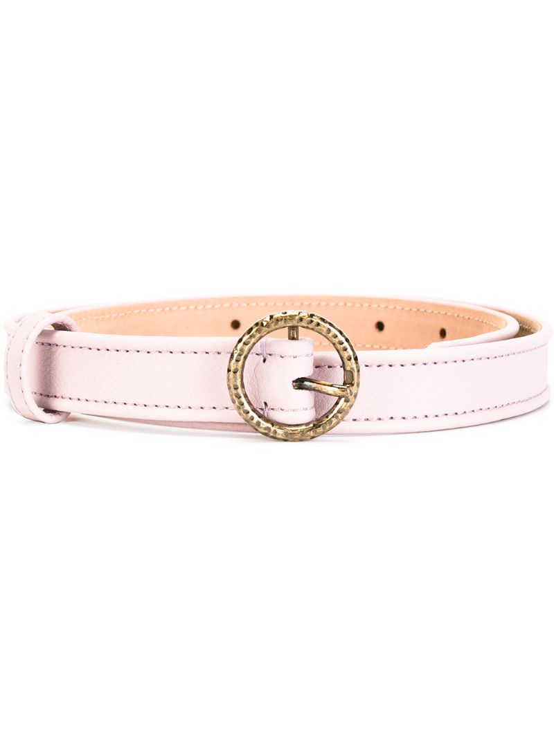 Agnona - round buckle belt, $325