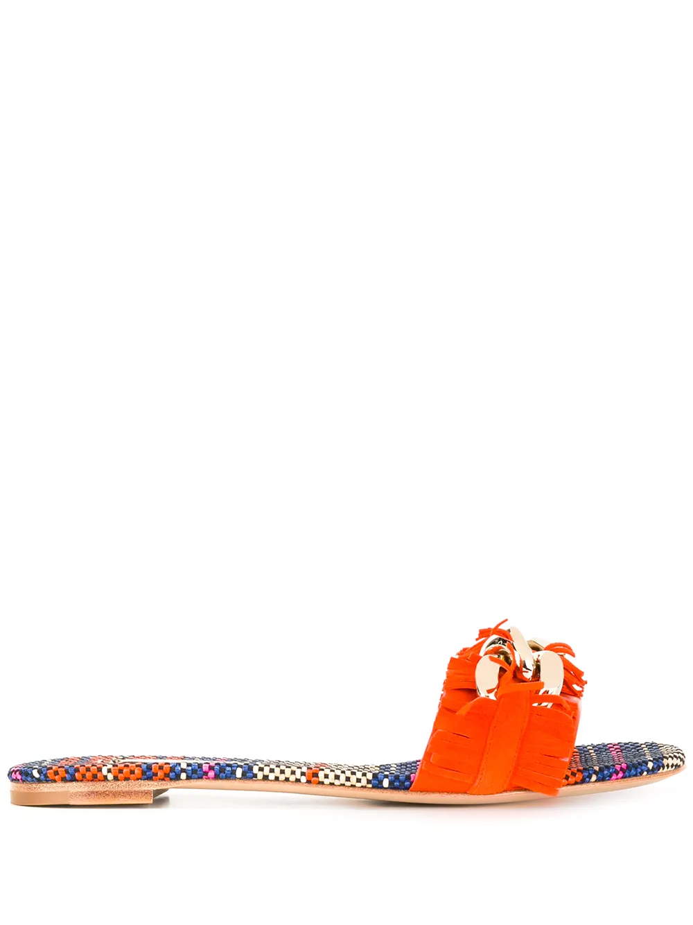 casadei fringed strap daytime sandals - multicolore