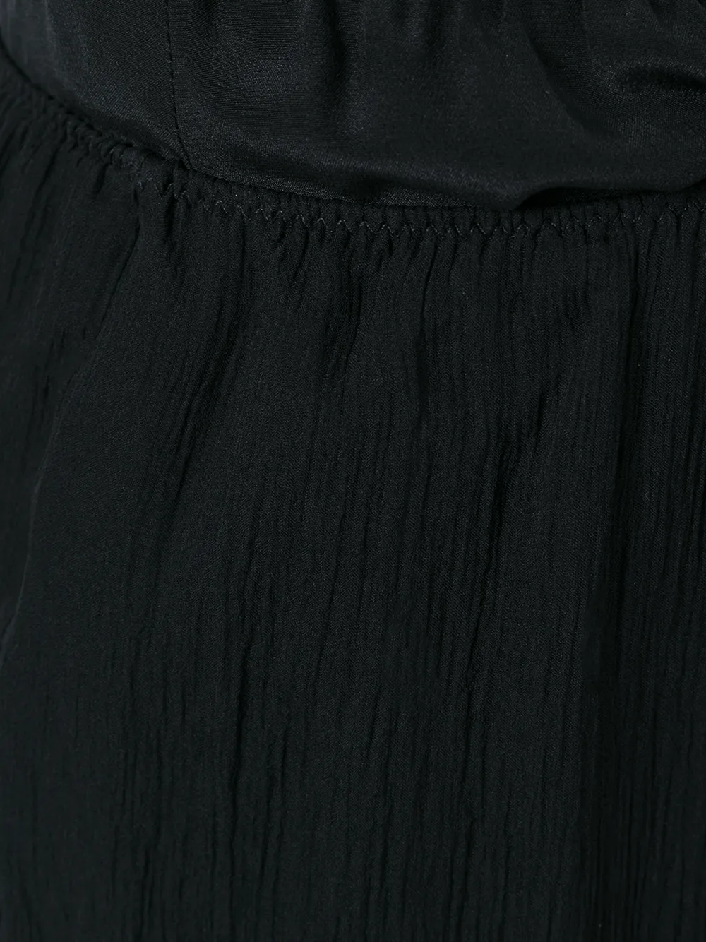 Prada broek met effen effect en enkels met struisvogelveren Zwart