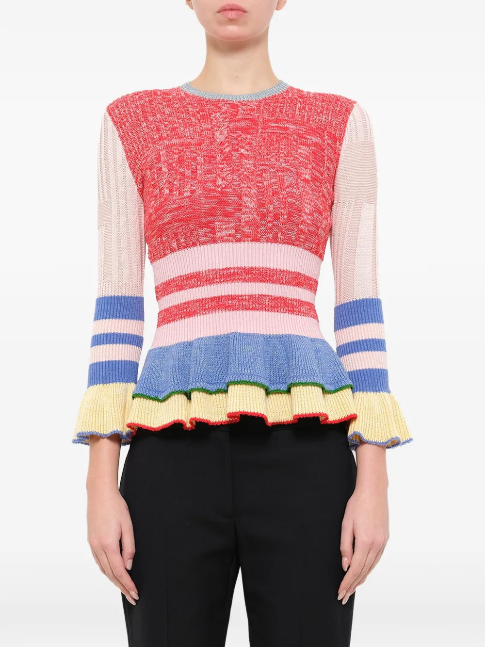 Alexander McQueen peplum jumper Roze
