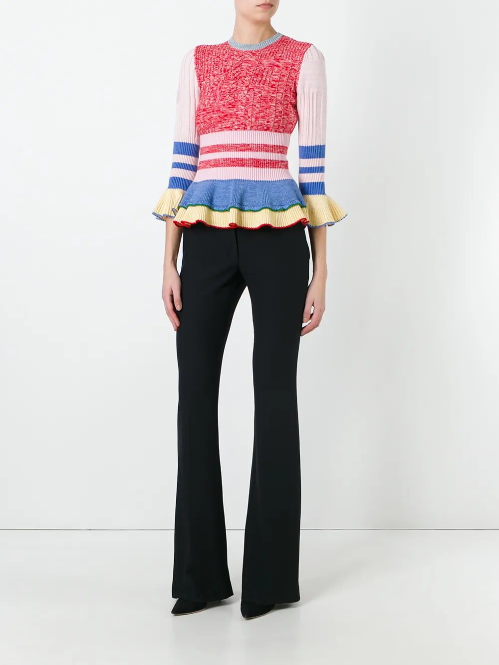  Alexander Mcqueen Oberteil Mit Ausgestelltem Saum   Rosa 