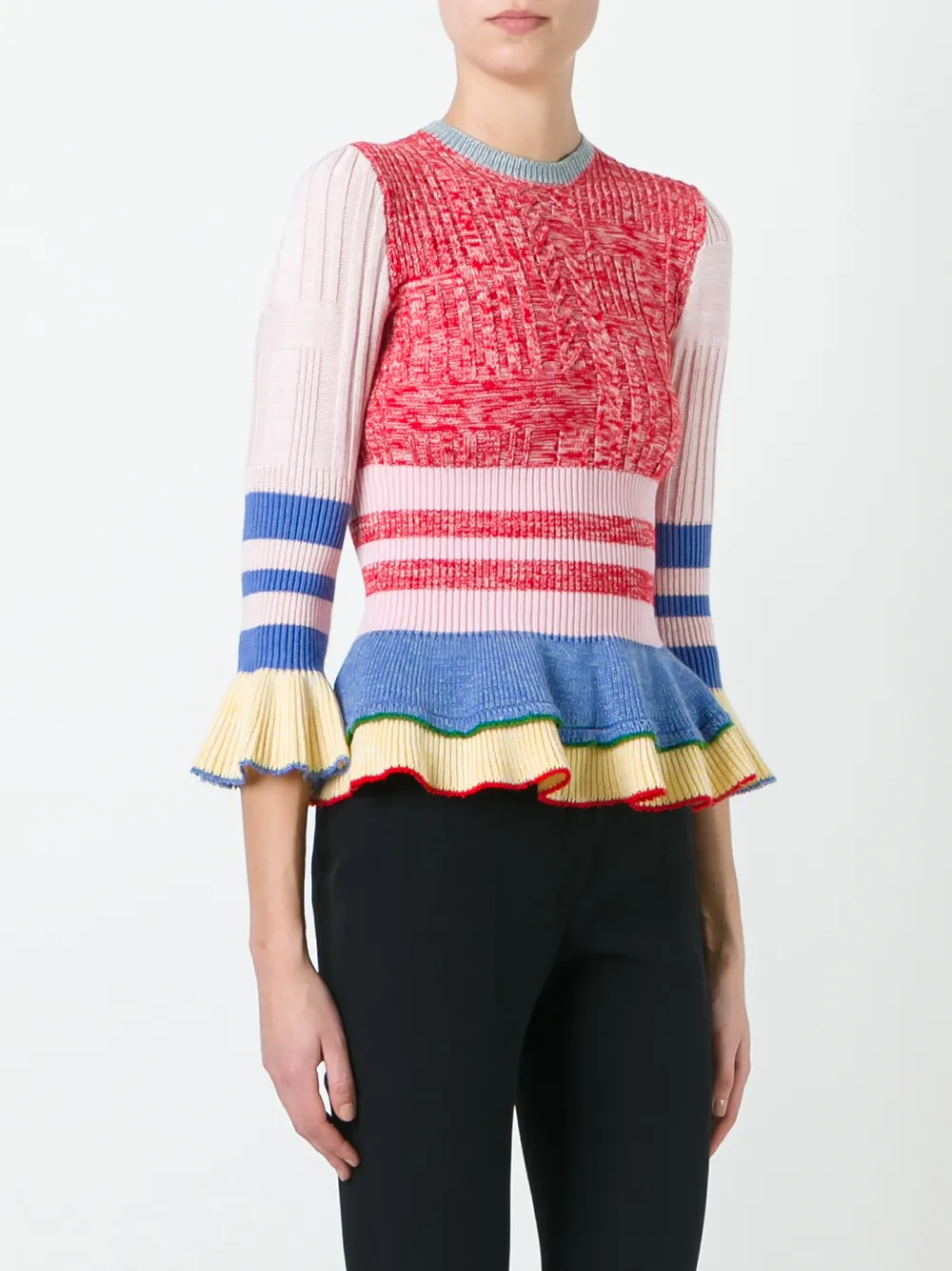  Alexander Mcqueen Oberteil Mit Ausgestelltem Saum   Rosa 