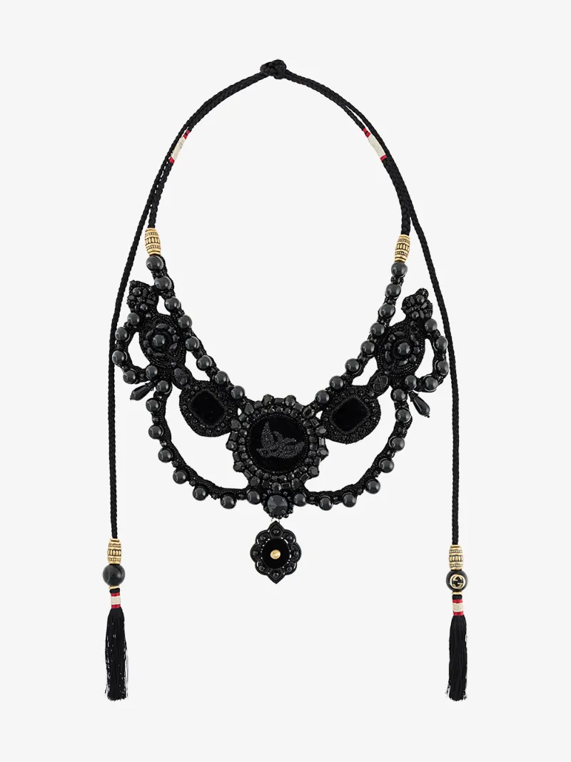 Gucci beaded gothic necklace
