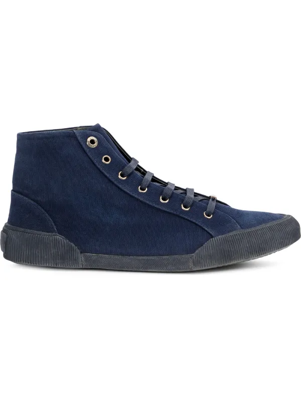 Lanvin Corduroy Canvas Sneakers Blue FARFETCH BH