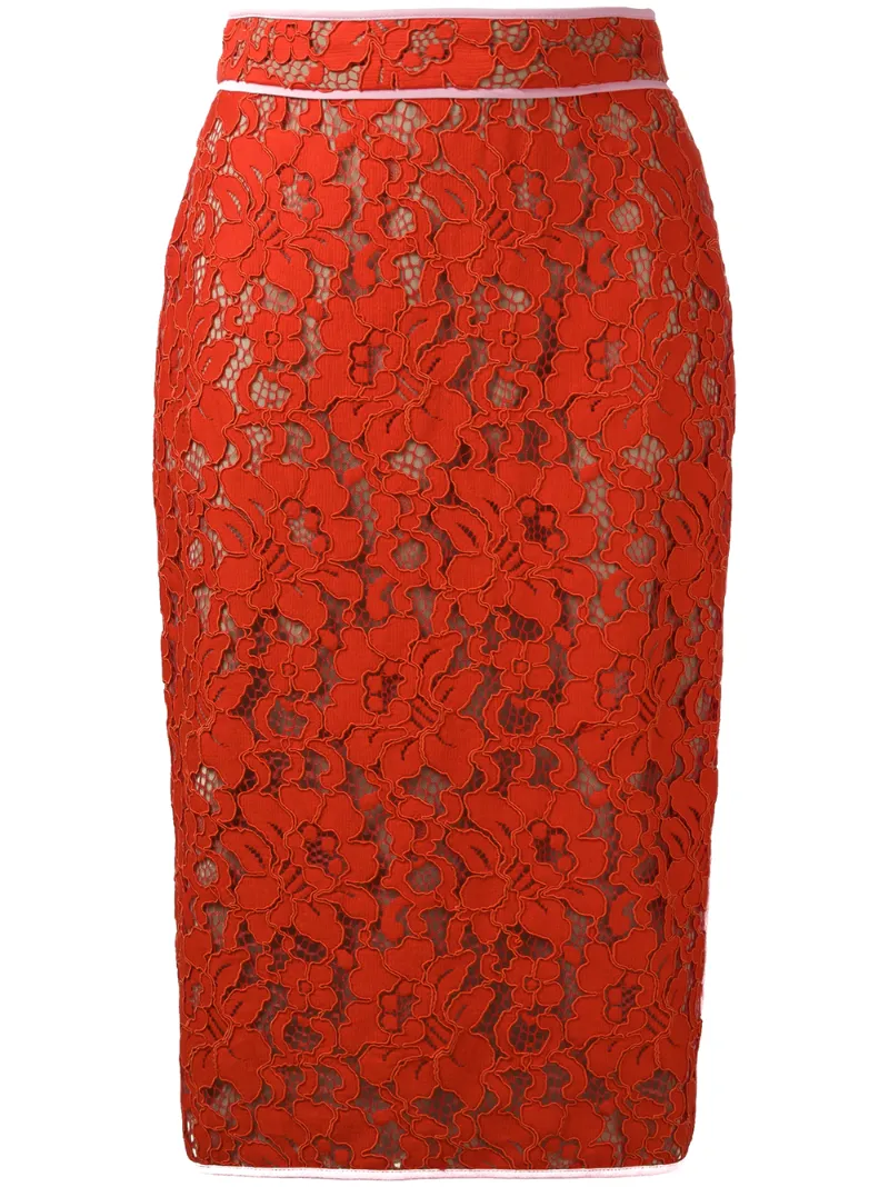 кружевная юбка-карандаш MSGM