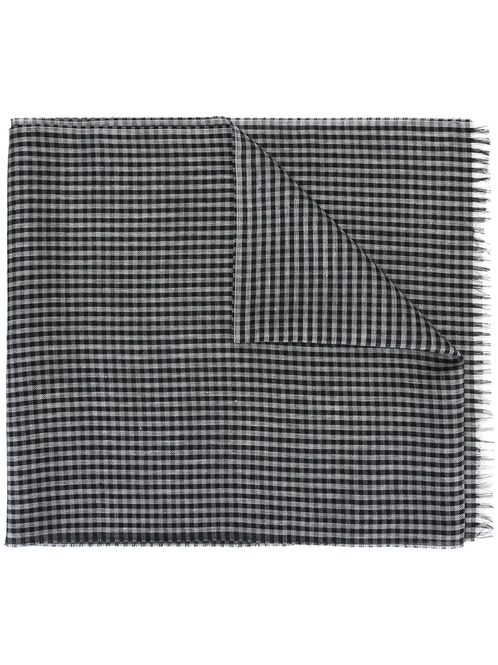 

Lanvin gingham scarf - Black