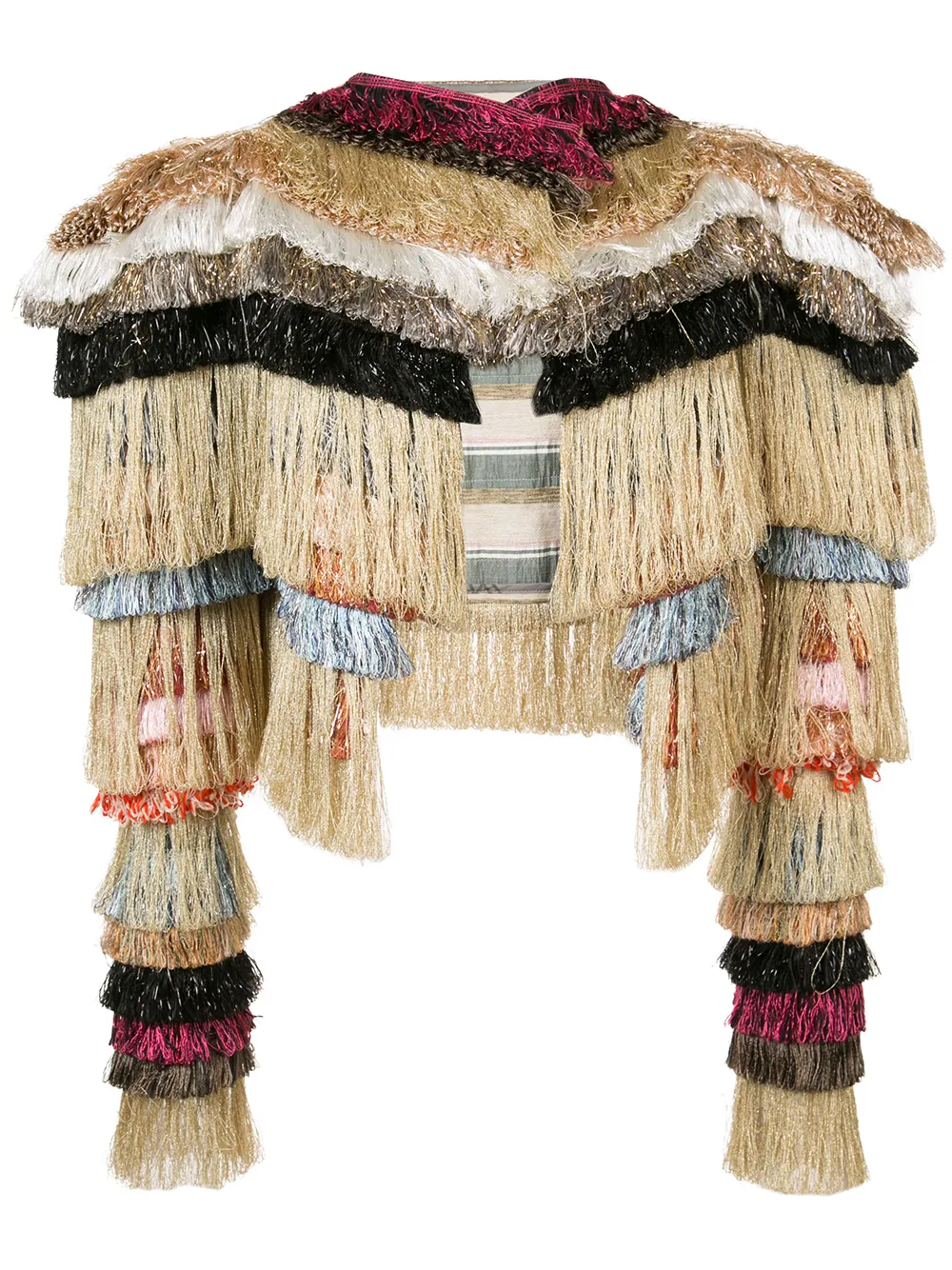 Vivienne Westwood metallic fringed cropped jacket | Metallic | Image 1