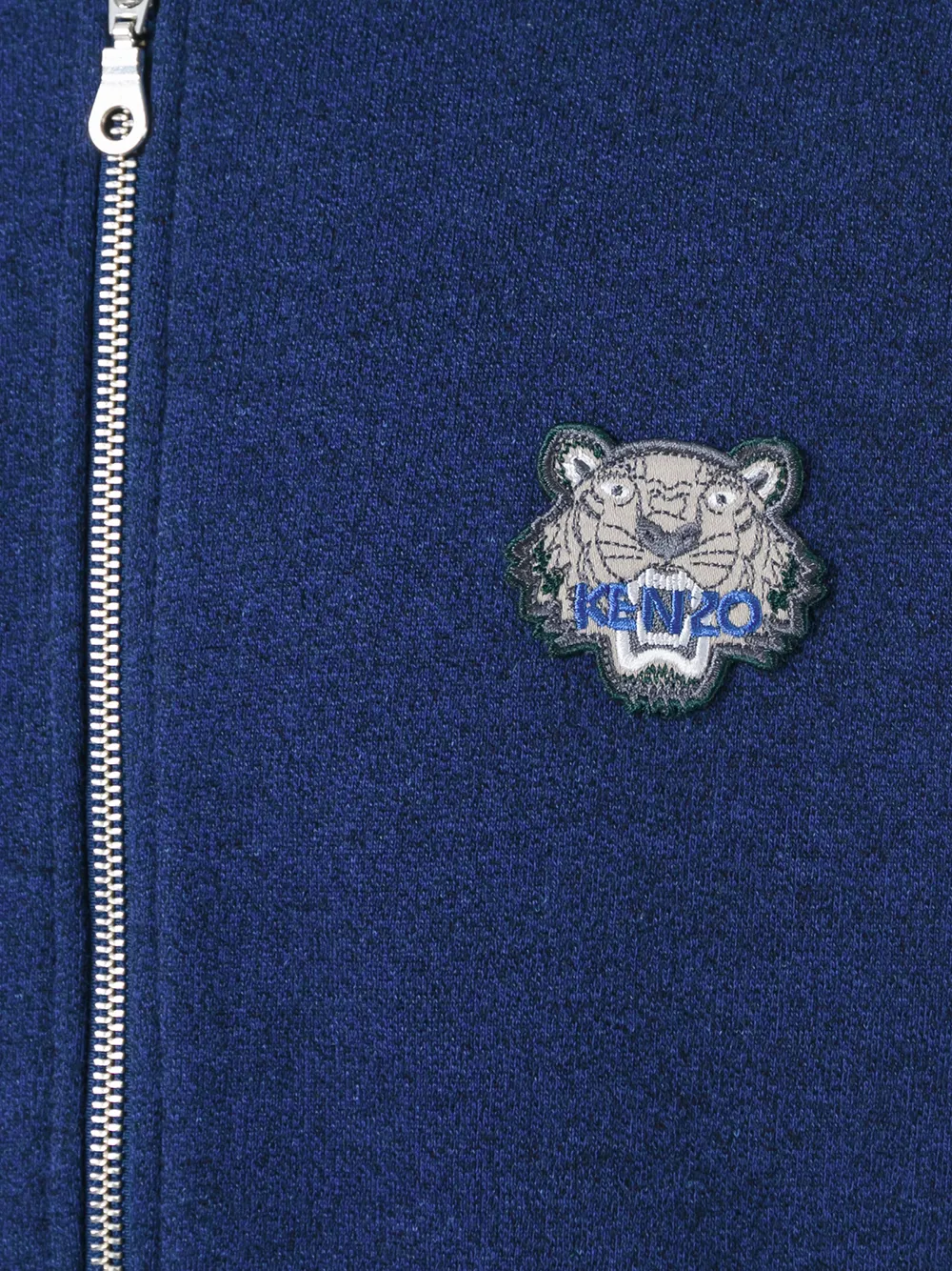 Kenzo tiger patch cardigan Blauw
