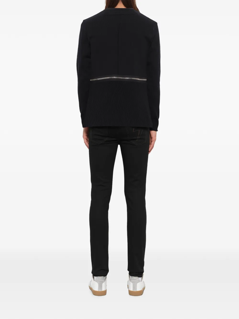 Givenchy zip detail sweatshirt Zwart