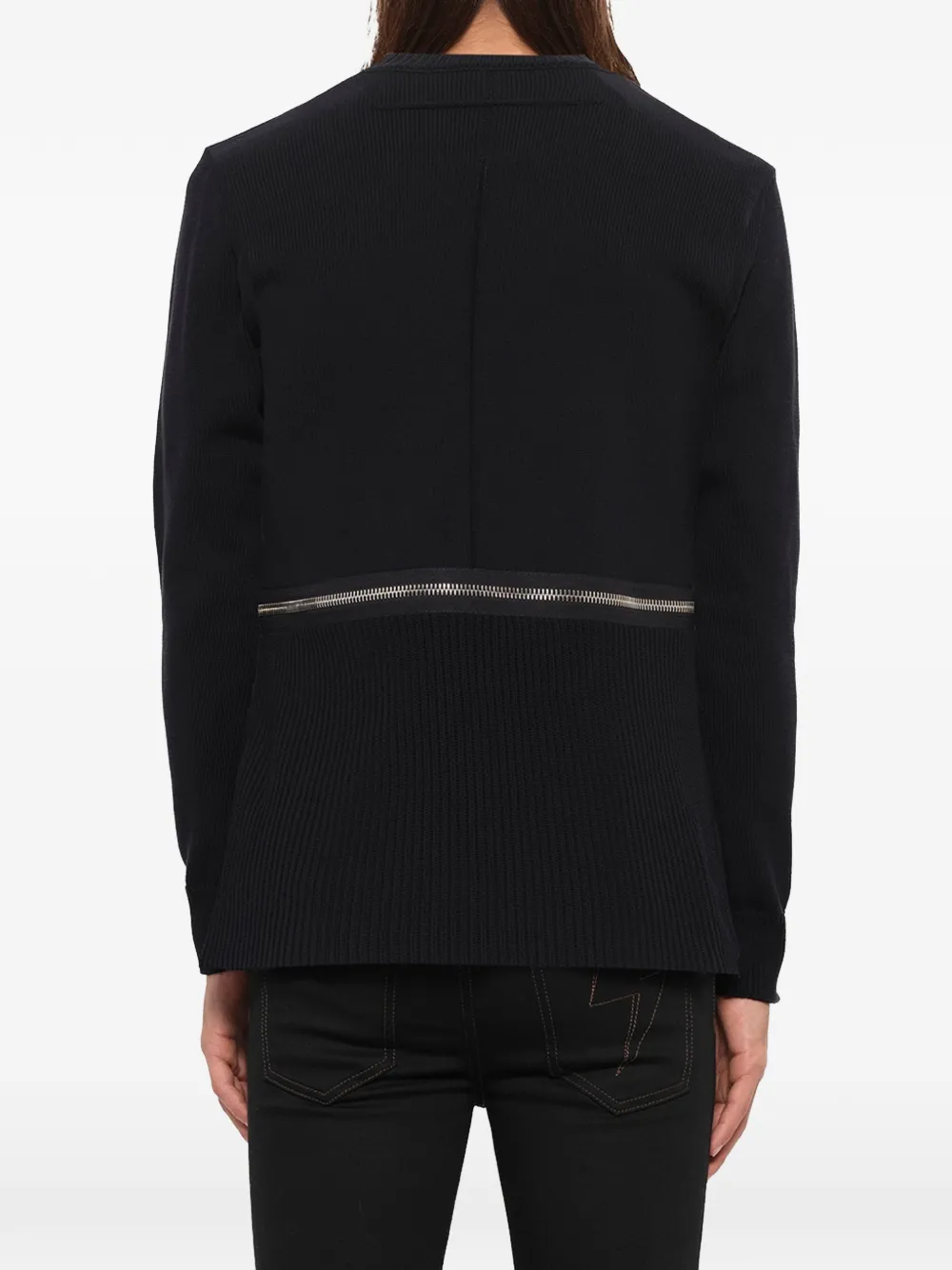 Givenchy zip detail sweatshirt Zwart