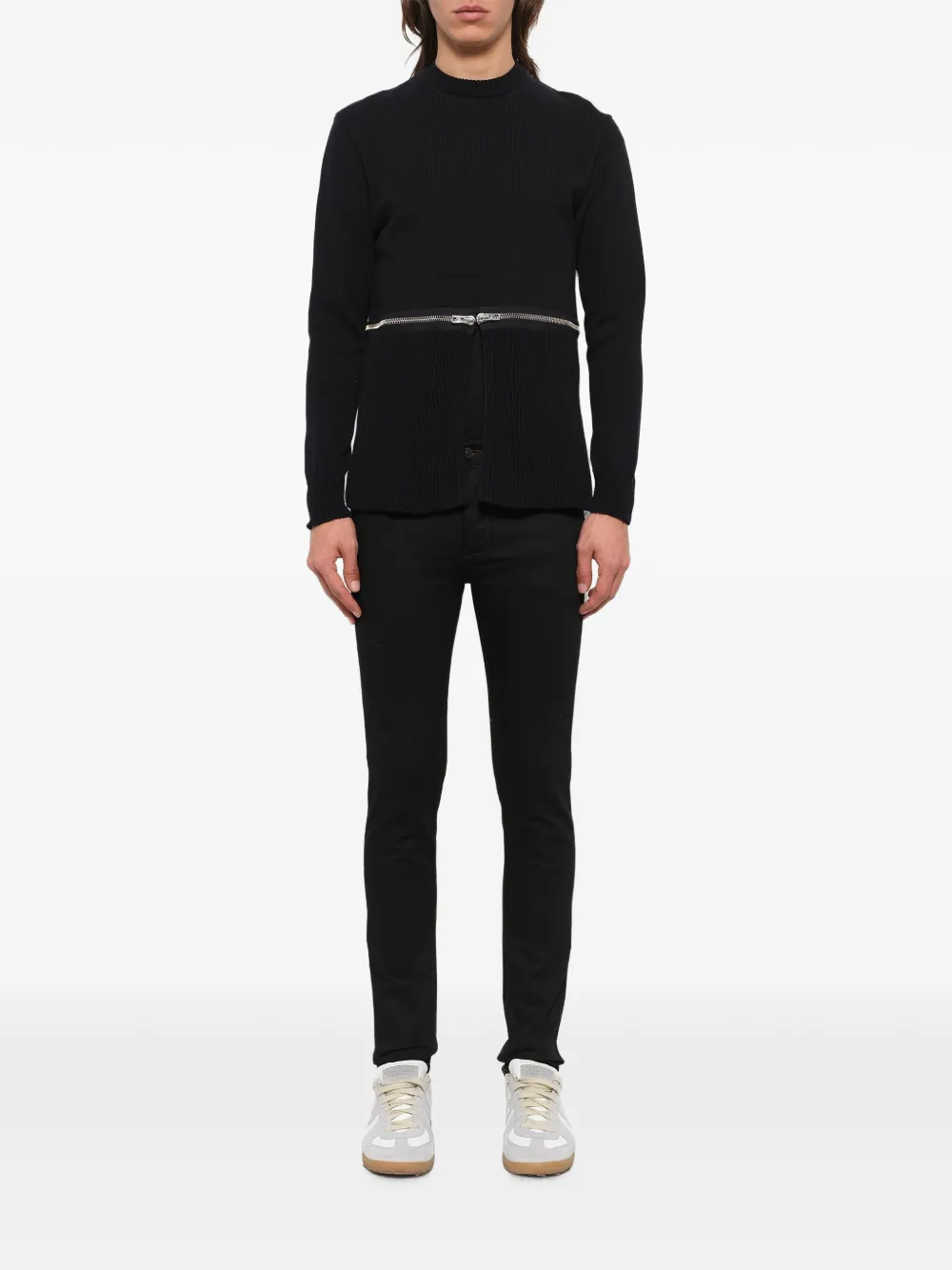 Givenchy zip detail sweatshirt Zwart