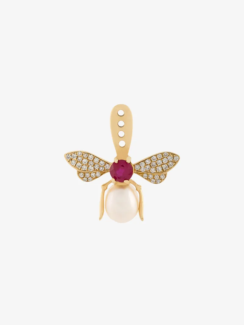 Yvonne Léon diamond bee lobe earring