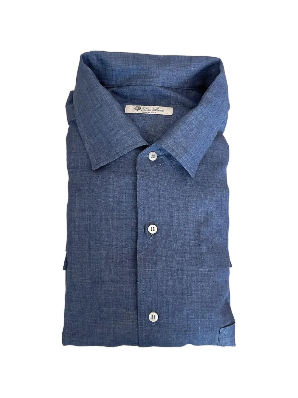 Loro Piana effen shirt Blauw