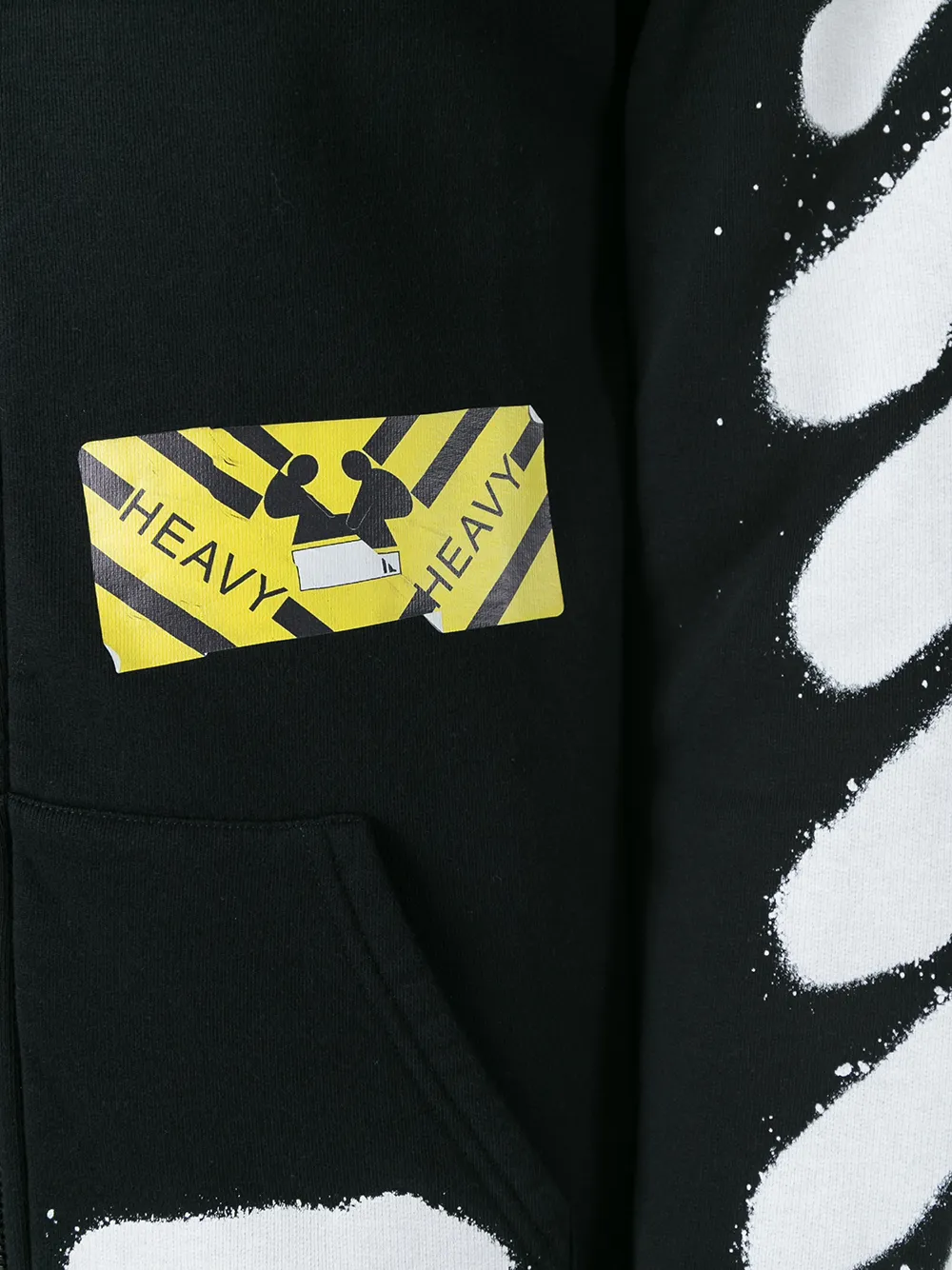 off-white 条纹印花连帽夹克