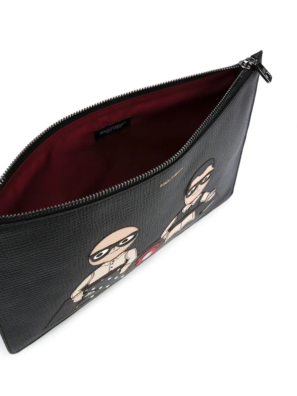 Dolce & Gabbana designer's patch clutch Zwart