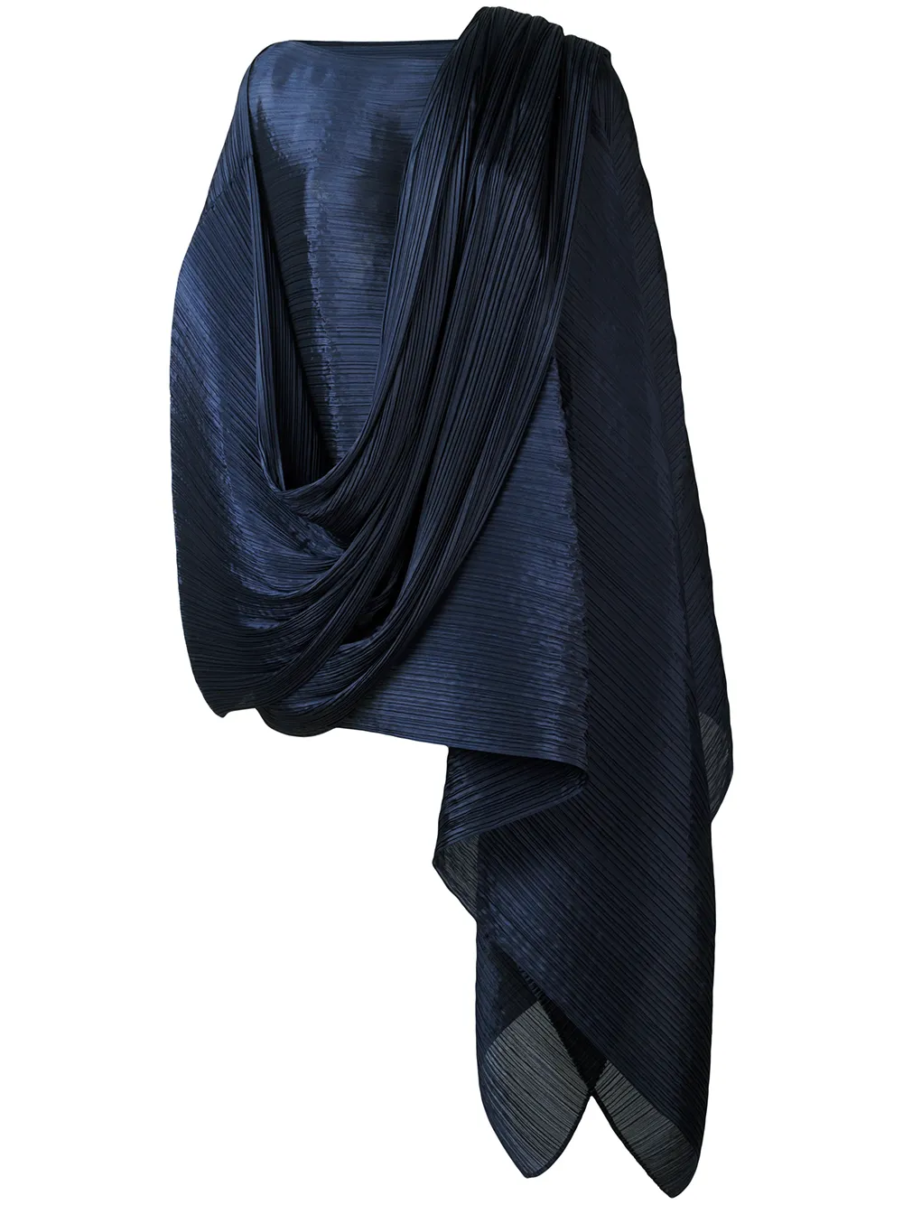 Pleats Please Issey Miyake long pleated tunic - Blue