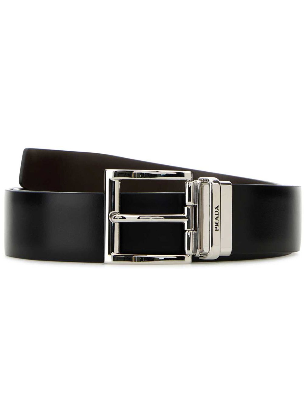 Prada reversible buckle belt - Brown