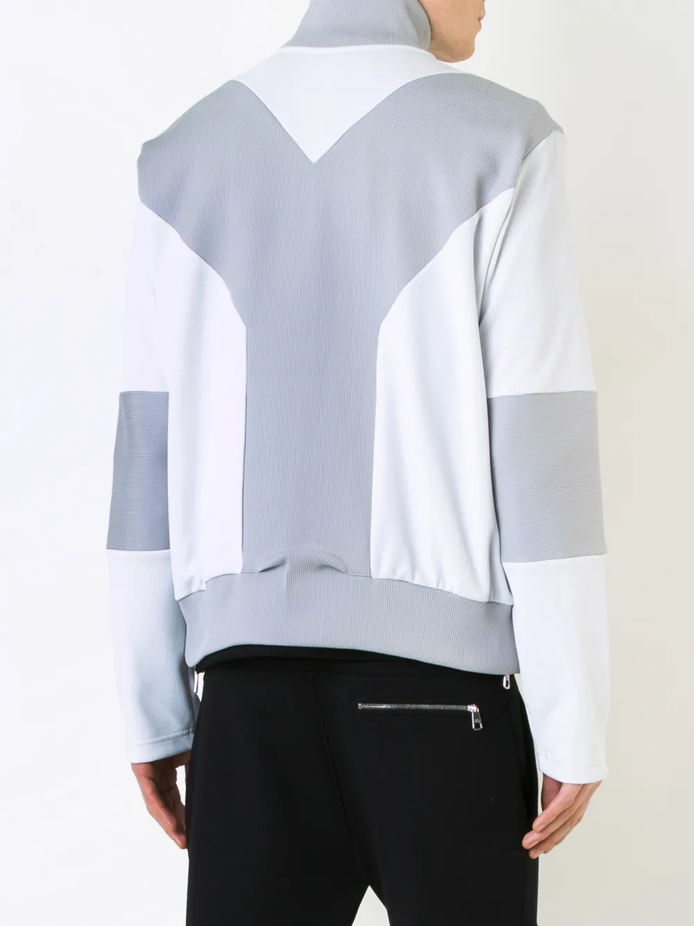 Y-3 arm logo zipped sweatshirt Wit