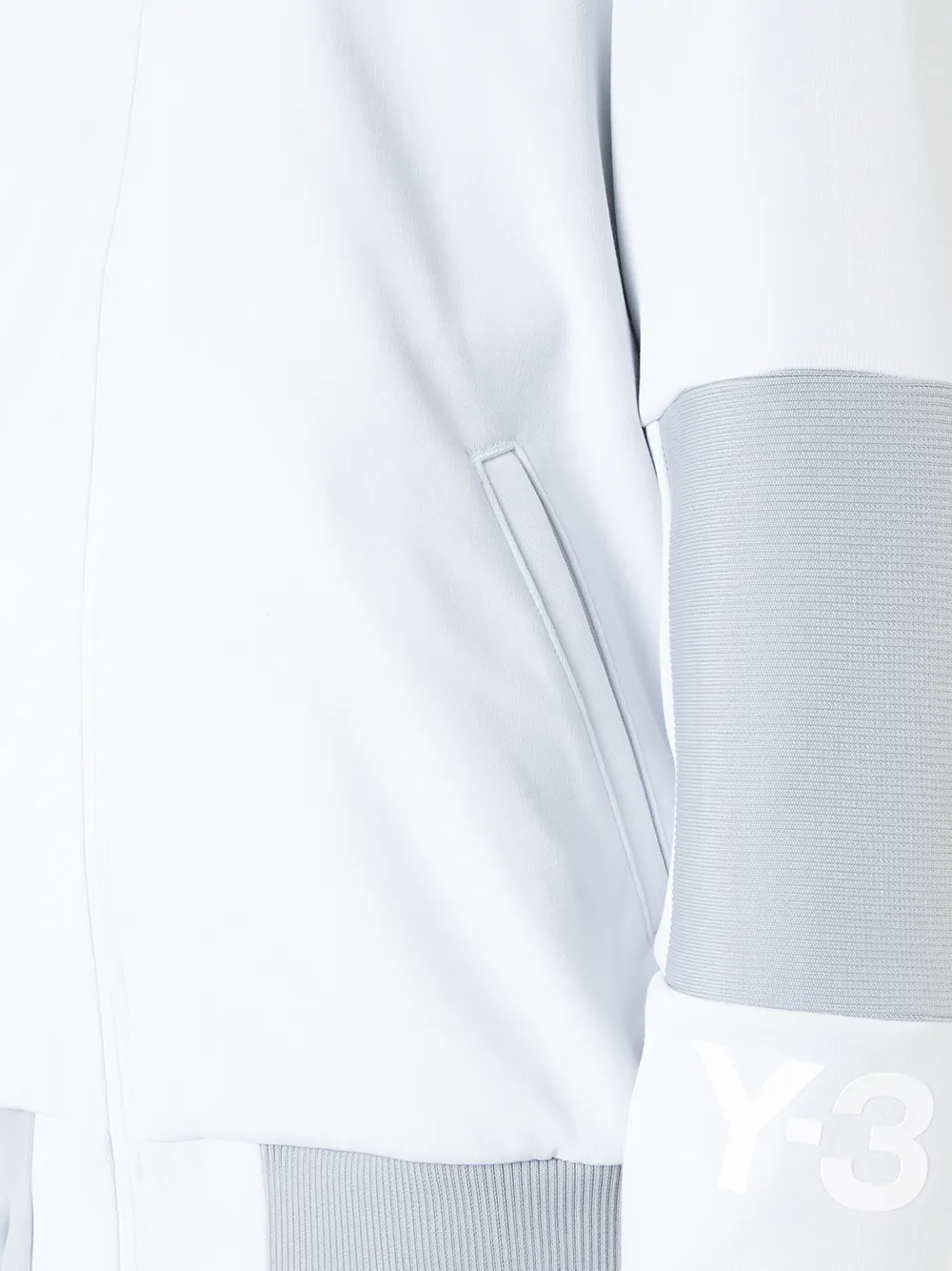 Y-3 arm logo zipped sweatshirt Wit