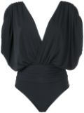 Brigitte deep V neck swimsuit - Black