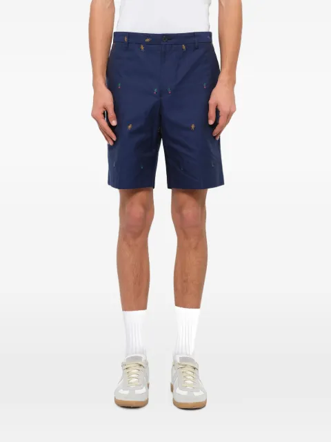 Kenzo badge embroidered chino shorts