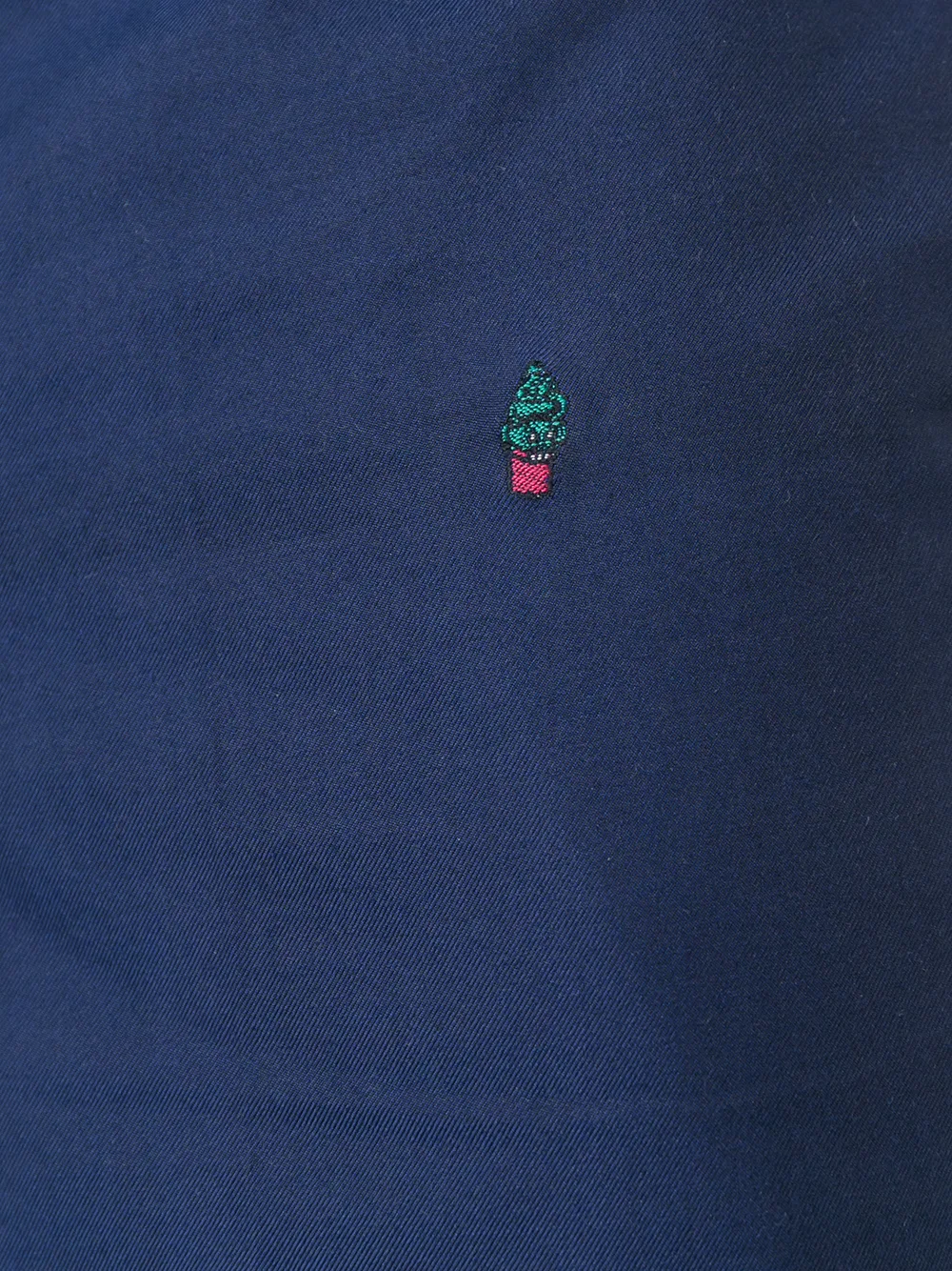 Kenzo badge embroidered chino shorts Blauw