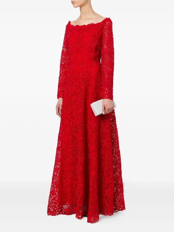 ヴァレンティノ　イブニングドレス Valentino Garavani フローラルレース イブニングドレス