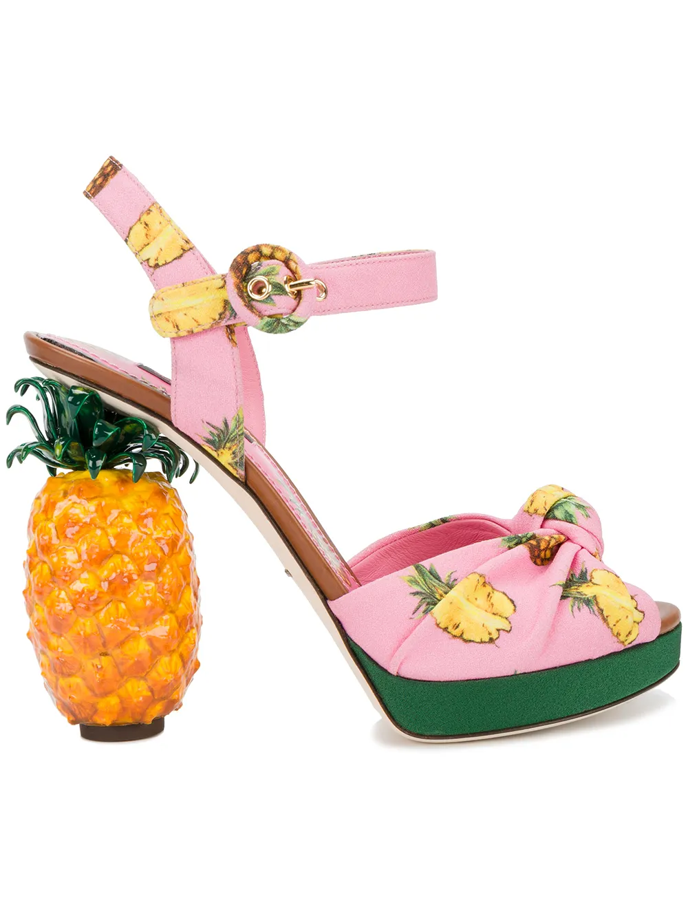 Dolce & Gabbana Pineapple Print Platform Sandals - Farfetch.