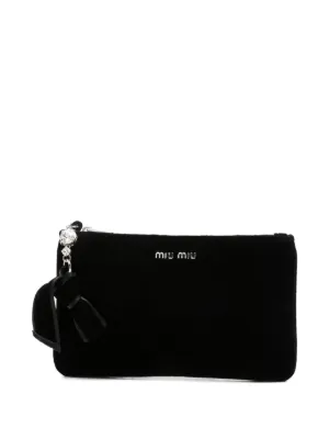 Prada トライアングルロゴ ポーチ | ブラック | FARFETCH JP