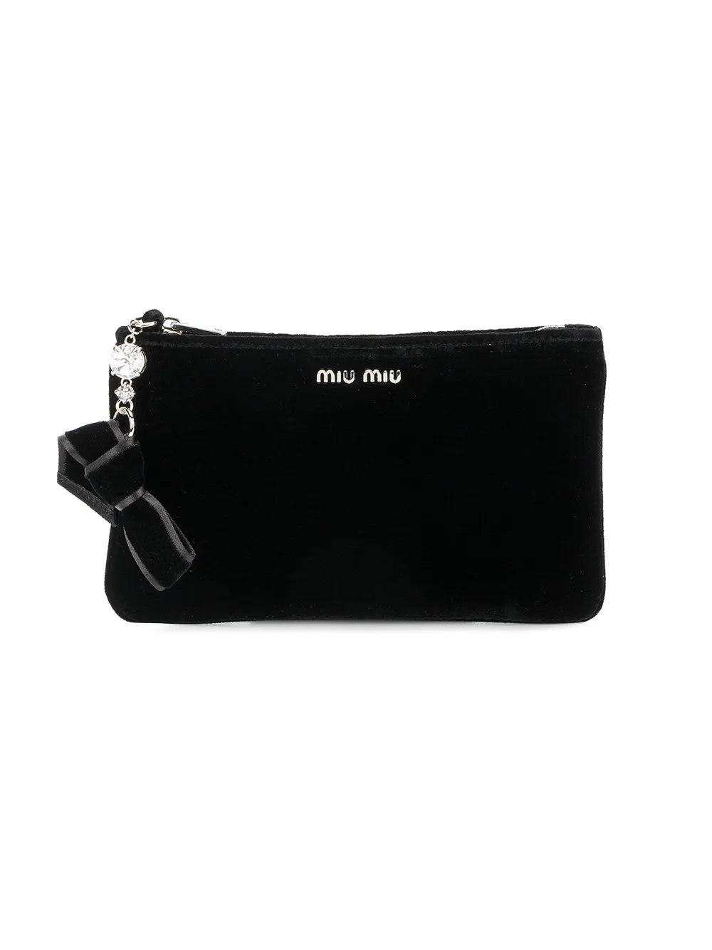 Miu Miu Portamonete con fiocco - Nero