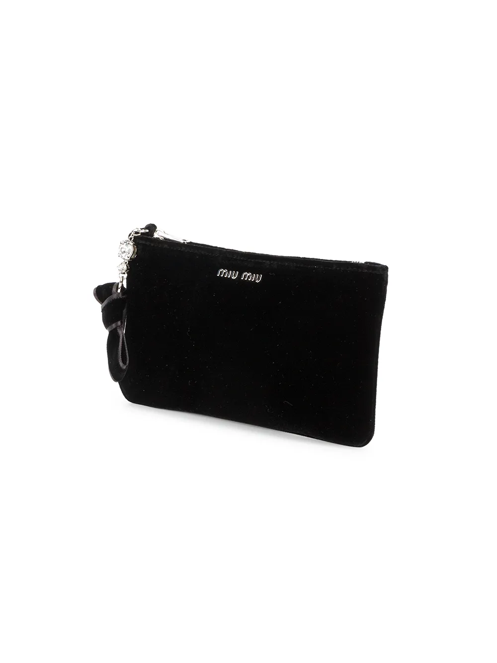  Miu Miu Clutch Mit Schleife   Schwarz 