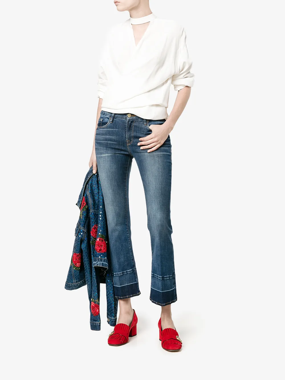 gucci marmont fringe loafer