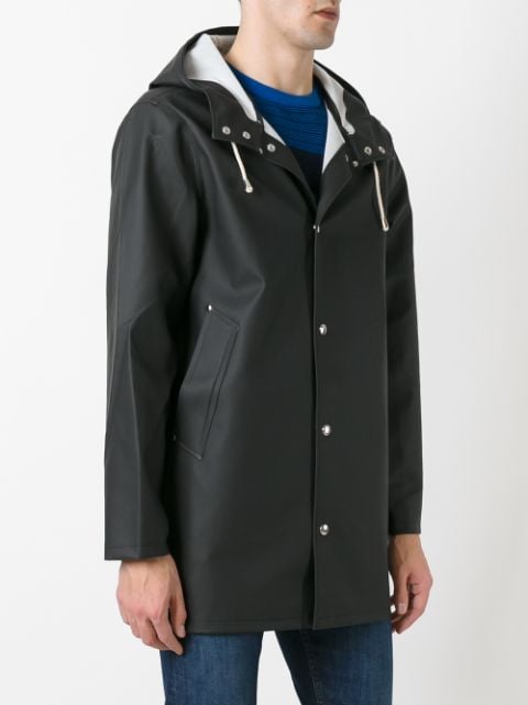 Shop black Stutterheim Stockholm hooded jacket with Express Delivery ...