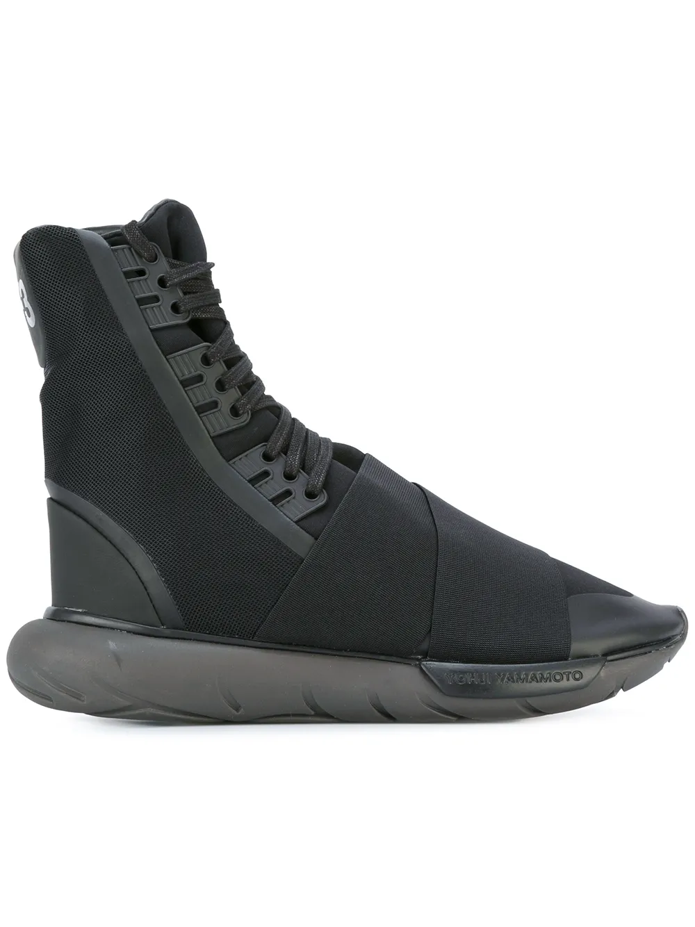 Y-3 Stiefel mit Stretcheinsatz - Schwarz