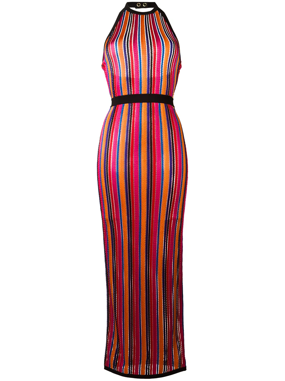 Balmain striped contrast trim dress | Multicolour | Image 1