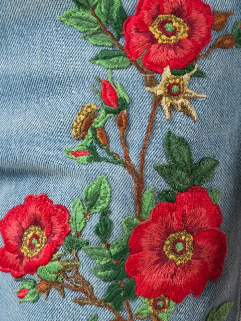 Gucci Embroidered Flower Jeans - Farfetch