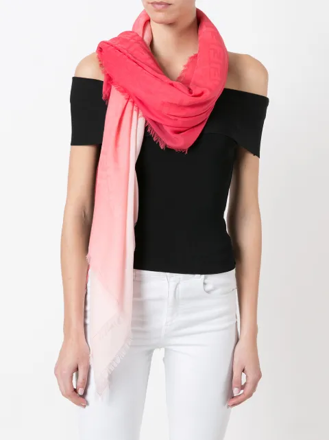 FENDI FENDI FF LOGO SCARF - PINK