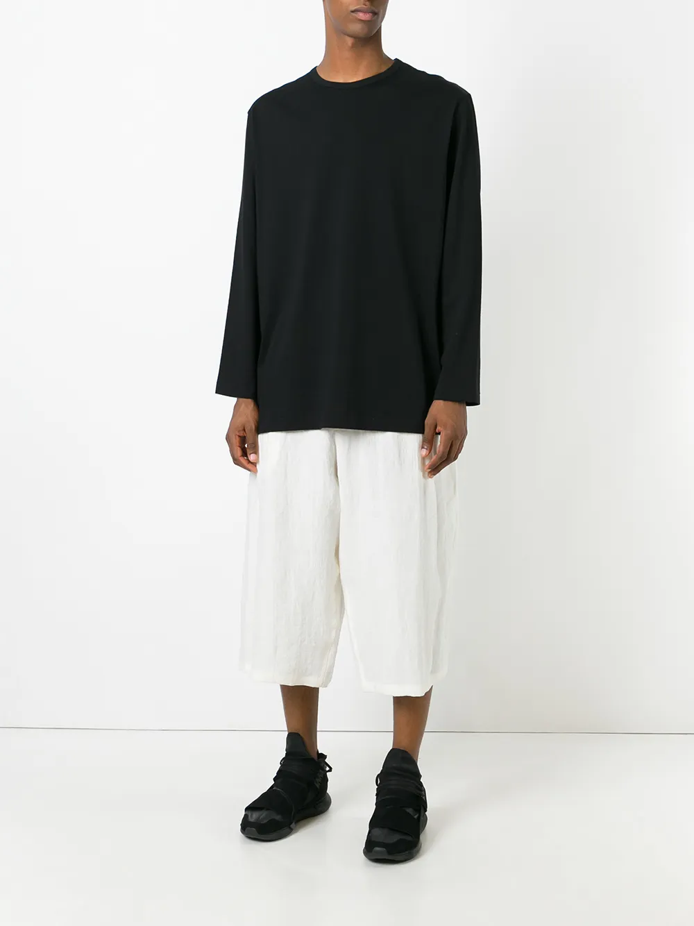 Yohji Yamamoto logo print sweatshirt Zwart