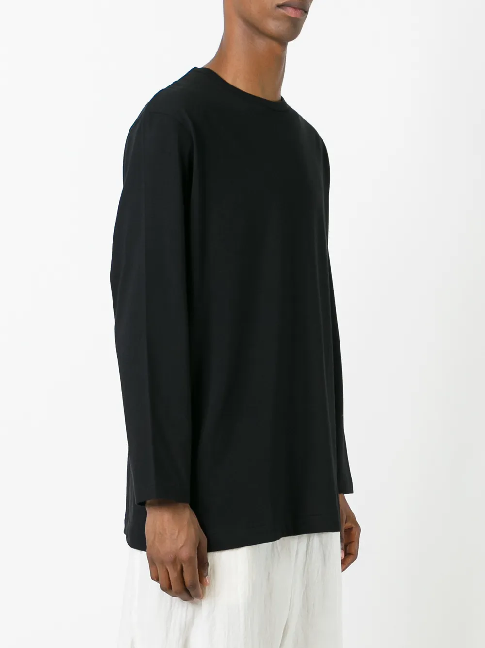 Yohji Yamamoto logo print sweatshirt Zwart
