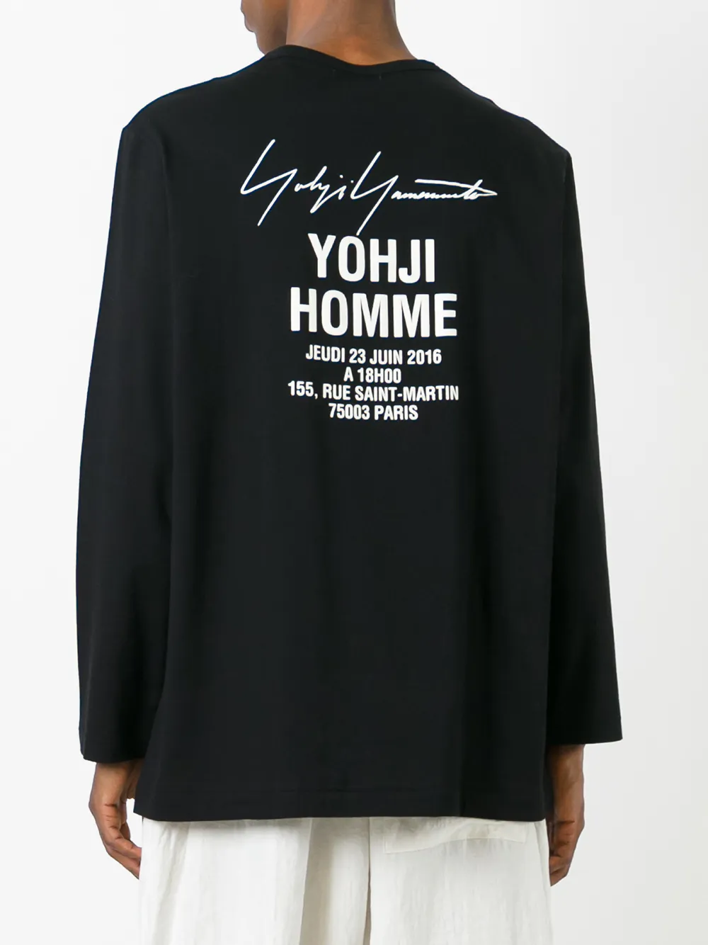 Yohji Yamamoto logo print sweatshirt Zwart