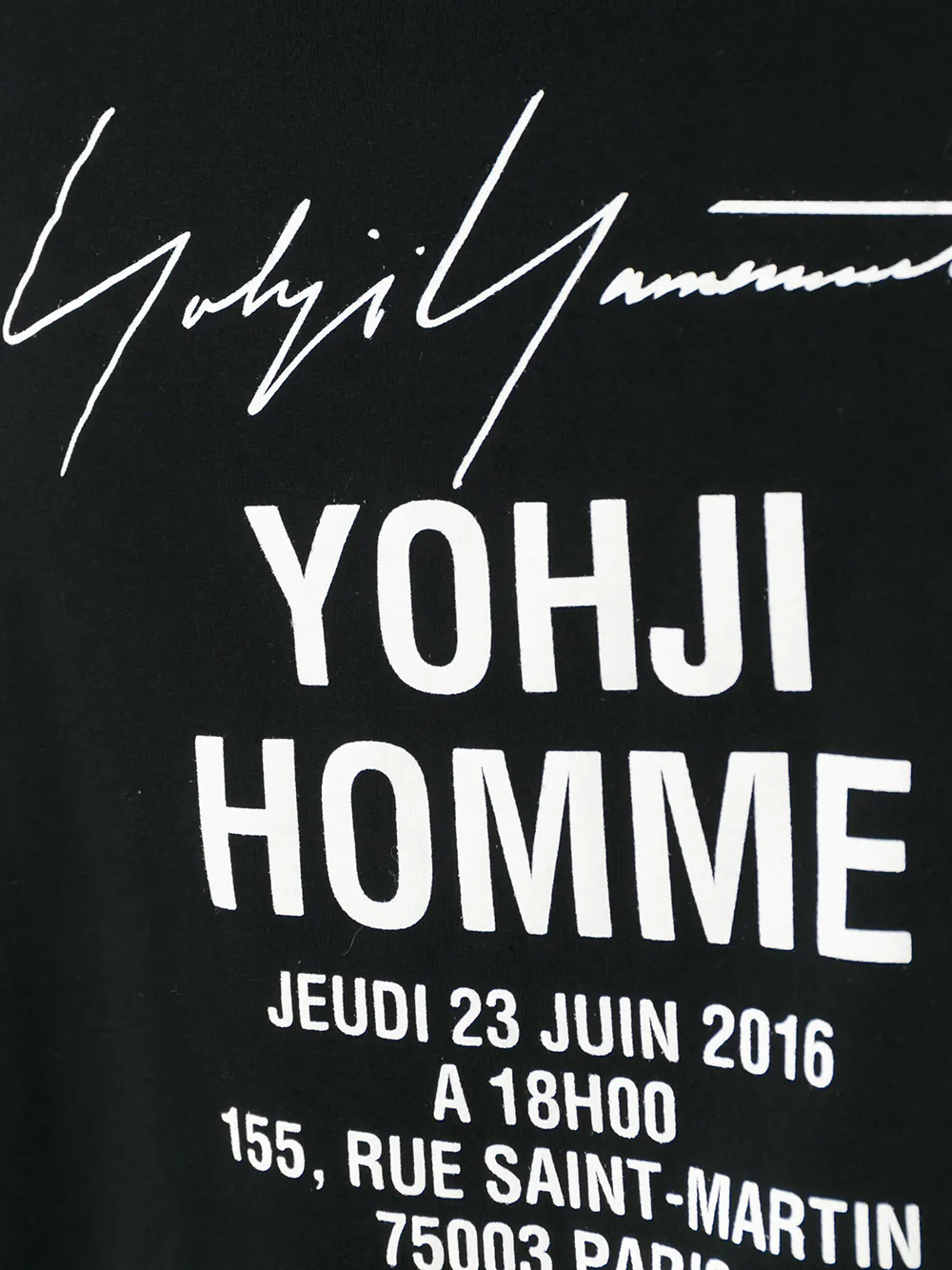 Yohji Yamamoto logo print sweatshirt Zwart