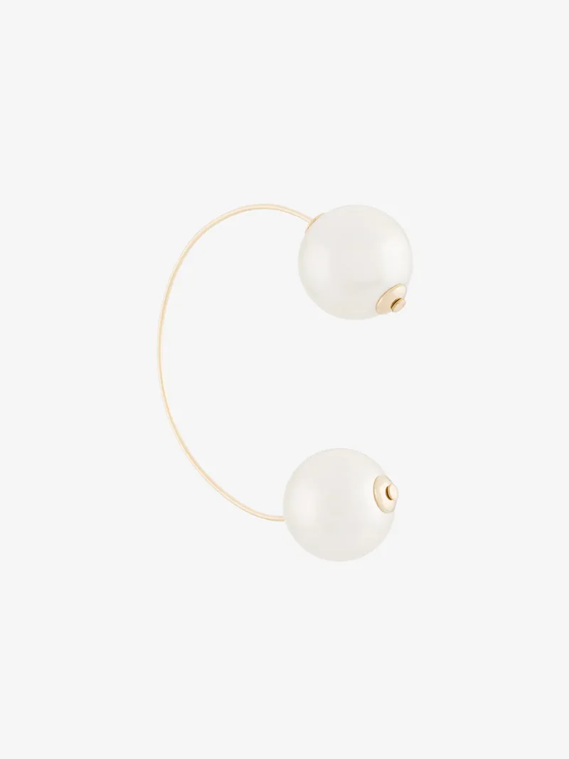 Simone Rocha double pearl loop earring